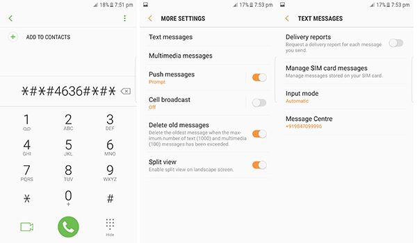 Verificați Centrul de mesaje în Android