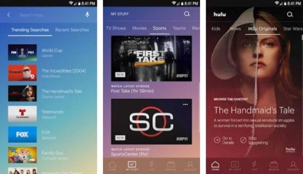 แอพ Hulu TV สำหรับ Android